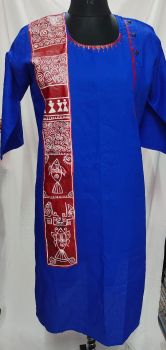 Blue Pure Handloom Cotton Kurti From Bengal