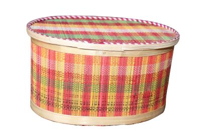 Jewellery Box Bamboo & Cloth Round Tripuri