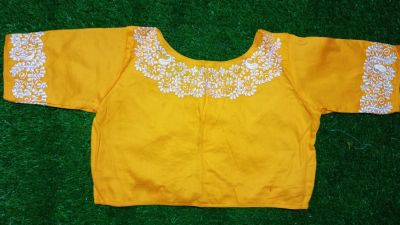 Yellow Botnik Cotton Non Pad Readymade Blouse