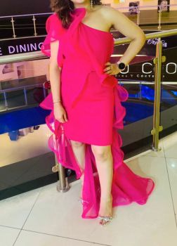 Ruffled Trail Dress