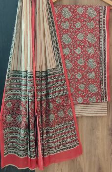 Rodeo Dust Printed Suit With Flower Design Dupatta