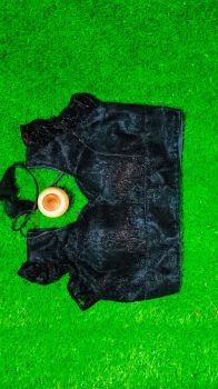 Black Net Hakuba Silk Cotton Pad Readymade Blouse