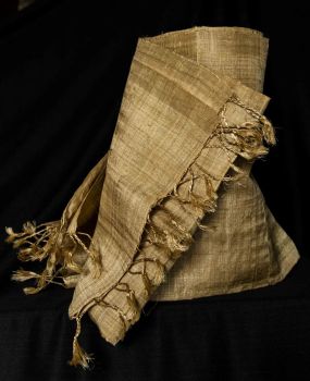 Cream Muga Silk Natural Dyed Stole From Assam