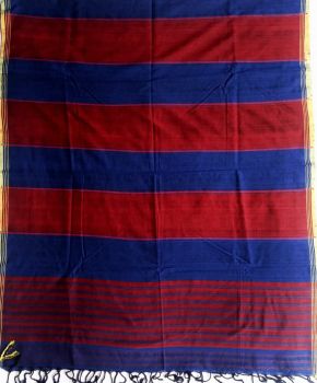Blue & Red cotton dupatta