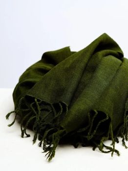 Green Eri Silk Natural Dyed Stole From Assam