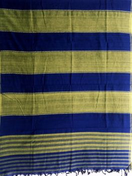 Blue & Yellow Cotton dupatta