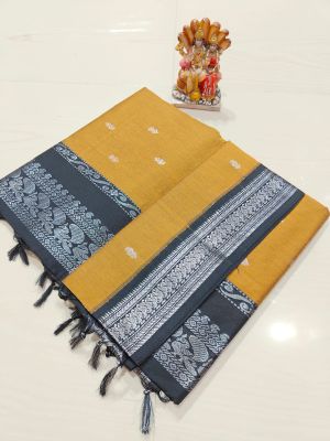 Tan Pure Handloom Gadwal Saree From Bengal