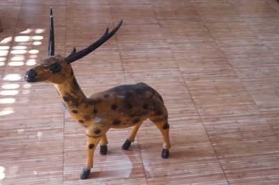 Wooden Deer Show Piece Laege