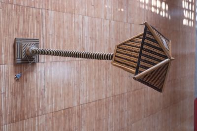 Bamboo Floor Lamp Rour Corner Umbrella