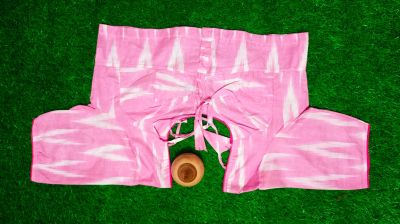 Pink Temple Cotton Pad Readymade Blouse