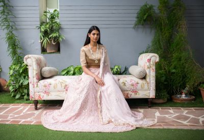 Lakhnavi mirror work lehenga