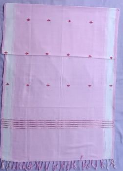 Light pink cotton stole