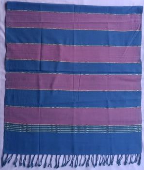 Blue and Pink cotton stole