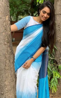 Multi Colour Pure Handloom Cotton Saree From Bengal