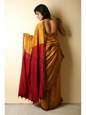 Multi Colour Pure Handloom Cotton Saree From Bengal