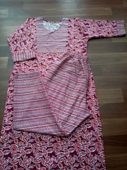 Pink Pure Handloom Cotton Kurti From Bengal