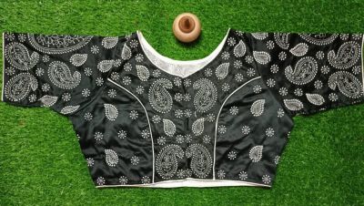 Black Mango Botnik Cotton Non Pad Ready Made Blause