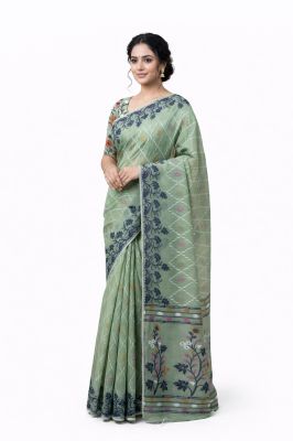 Bengal Craft Dhakai Jamdani Pure Handloom Cotton Saree