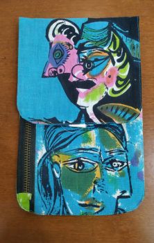 Blue picasso print wallet - KB026