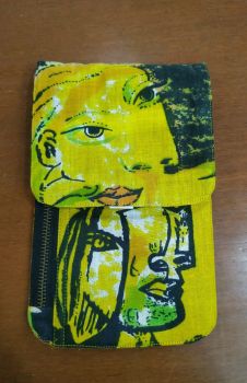 Yellow picasso print wallet - KB027