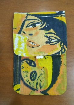 Yellow and black picasso print wallet- KB027