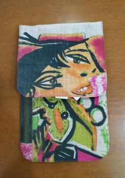 Purple picasso print wallet - KB028