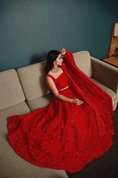 Red Bridal Lehenga