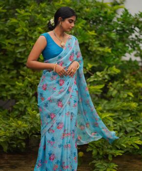 Malibu floral saree