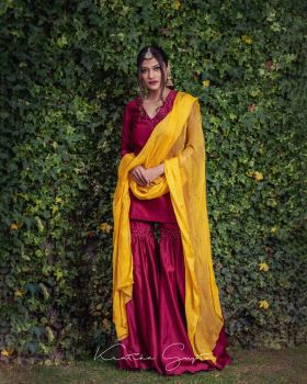 Chanderi sharara set