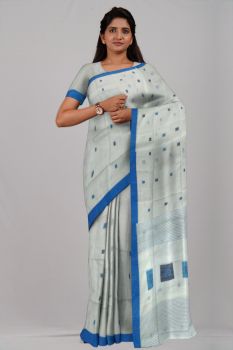 White Box Silk & Cotton Handloom Saree