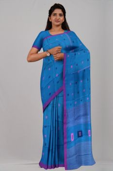 Blue Box Silk & Cotton Handloom Saree