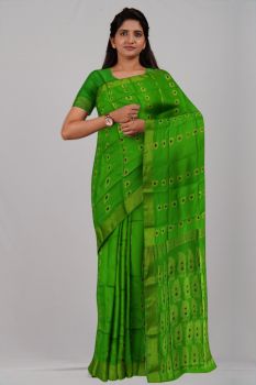 Green Leaf Banarasi Silk Handloom Saree