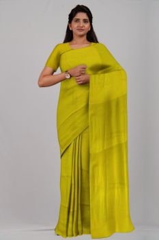 Yellow Line Cotton Handloom Saree