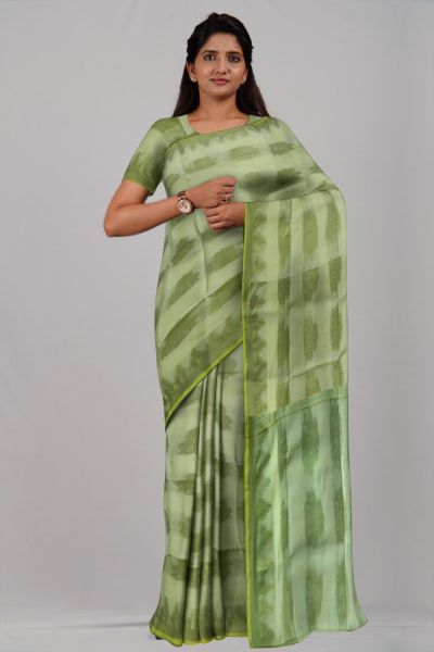 Cream Flower Pure Taat Silk Handloom Saree